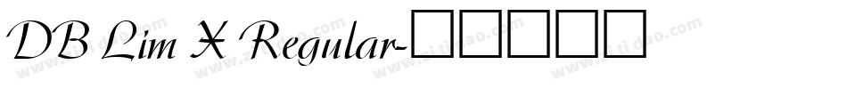 DB Lim X Regular字体转换